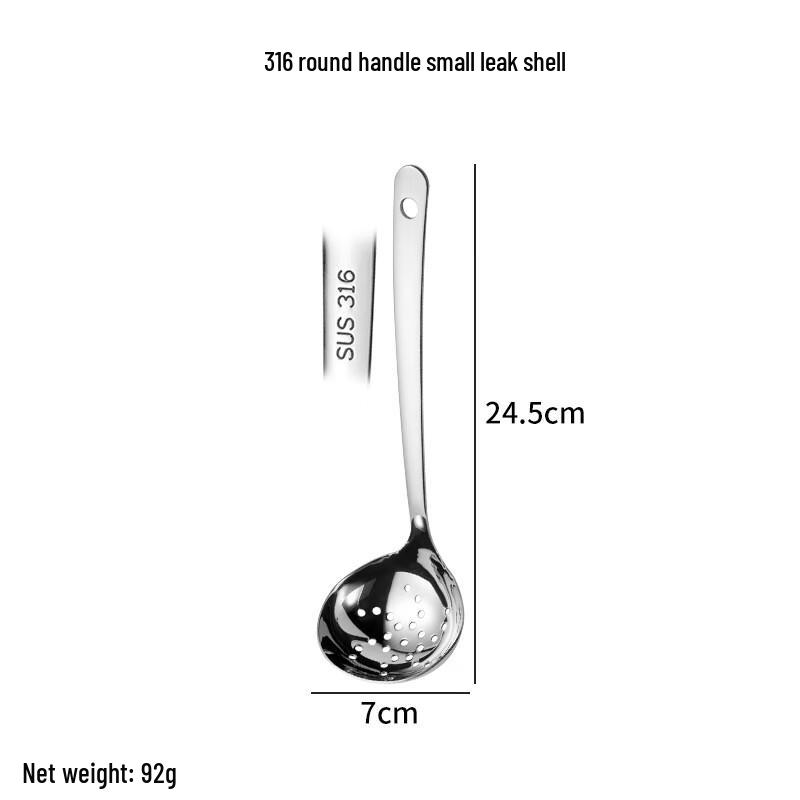 ZISIZ 316 Stainless Steel Soup Spoon & Small Colander
