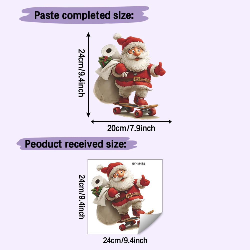 

Мультяшный Санта Клаус Наклейка на унитаз Съемный ПВХ Праздничное украшение Для спальни Детской Ванной туалета Декоративные наклейки