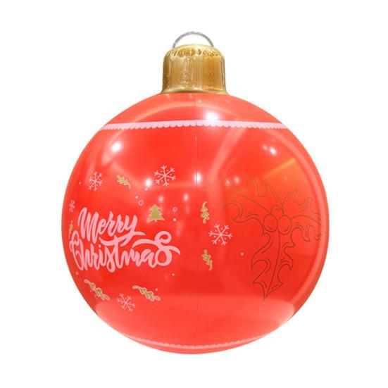 18.9 Inch Giant Inflatable Christmas Ball Outdoor Large PVC Blow Up Ball for Outside Yard Lawn Porch Decoration
