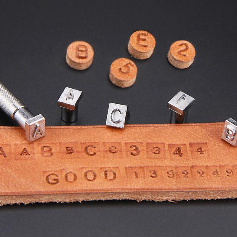 36Pcs Steel Alphabet Letter Number Leather Stamp Punch Set Leather Craft