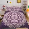 Mandala Printed Bedspreads Twin Size Microfiber Bedding Cover Cool Boy Fashion Duvet Cover Set Bedroom Decor