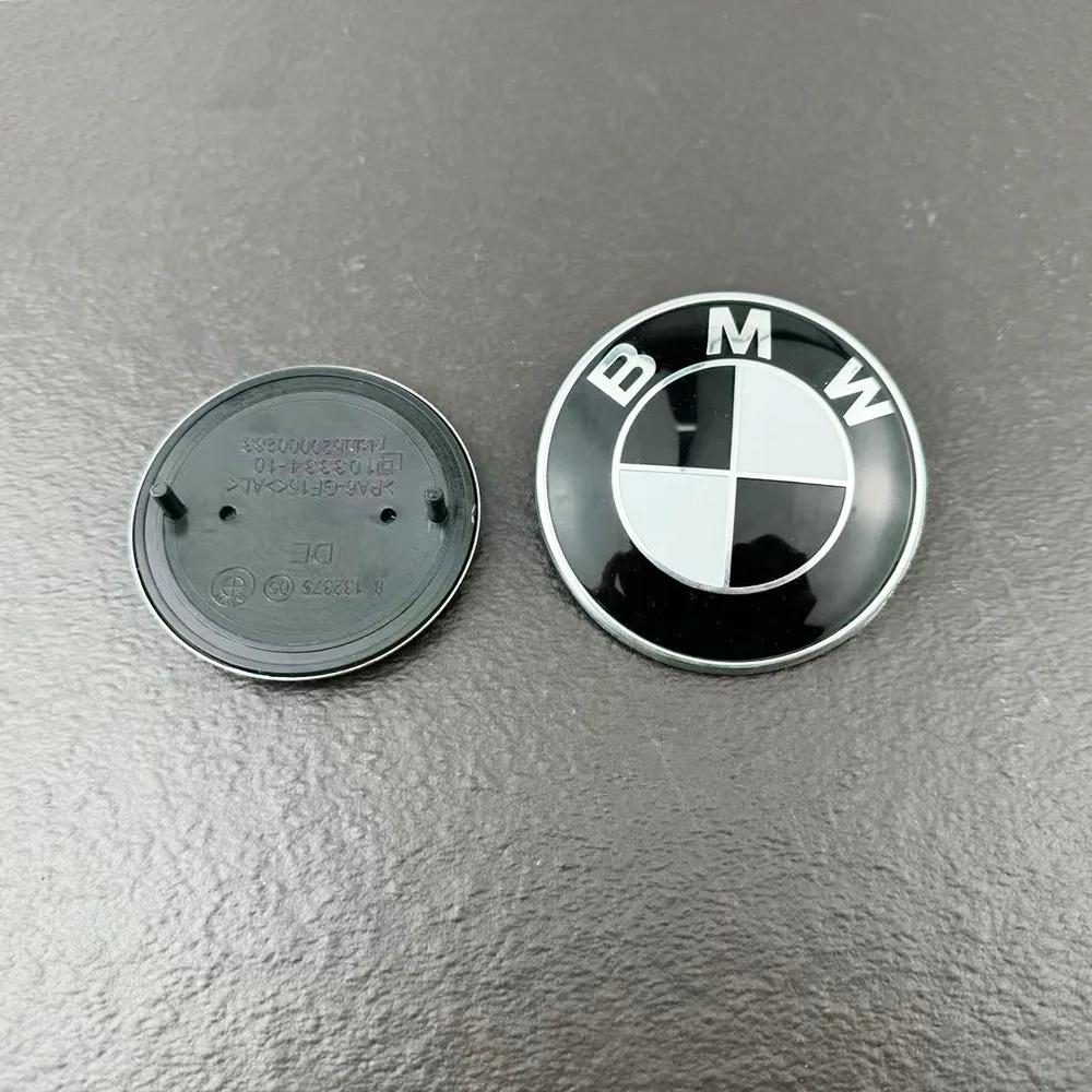 for BMW E87 E30 E46 E28 E34 E39 E60 F02 F18 F35 G20 G03 G05 F10 E93 F20 F30 Car Front Hood Emblem Rear Badge logo 2pcs 74mm 82mm IH2