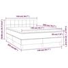 3140062 vidaXL Divan Bed with Mattress Cream 140x200 Cm Fabric