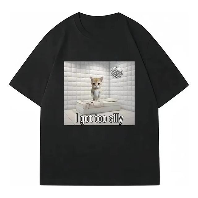 Camiseta Silly Cat Disco Ball Room I Got Too Silly XL
