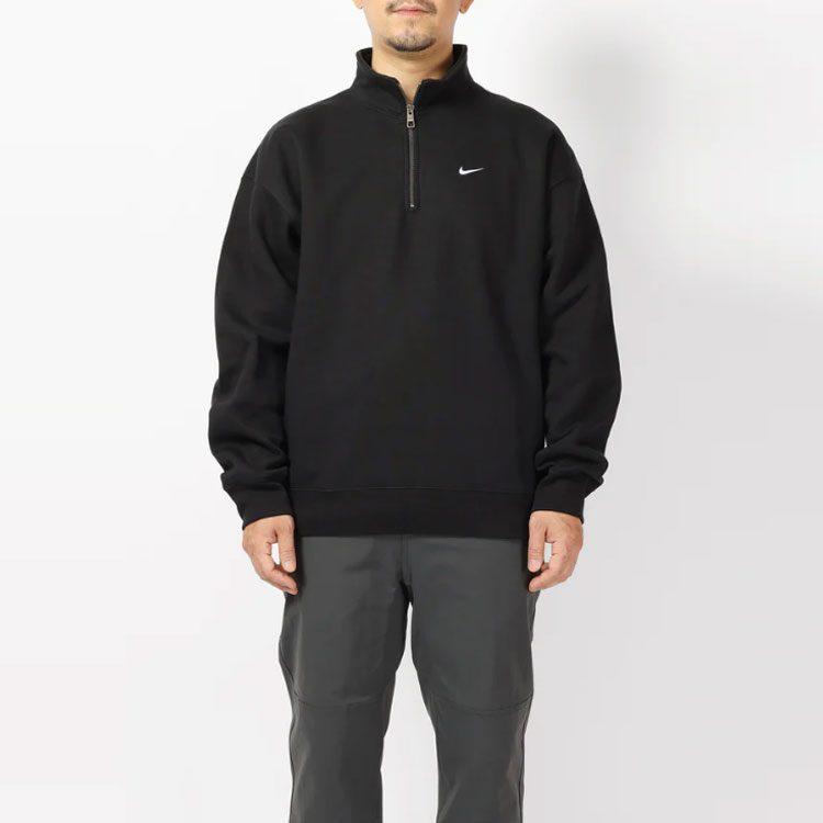 Nike Daily Vintage Sweatshirts Men's Black Stand Collar Moderate Regular DQ5210-010