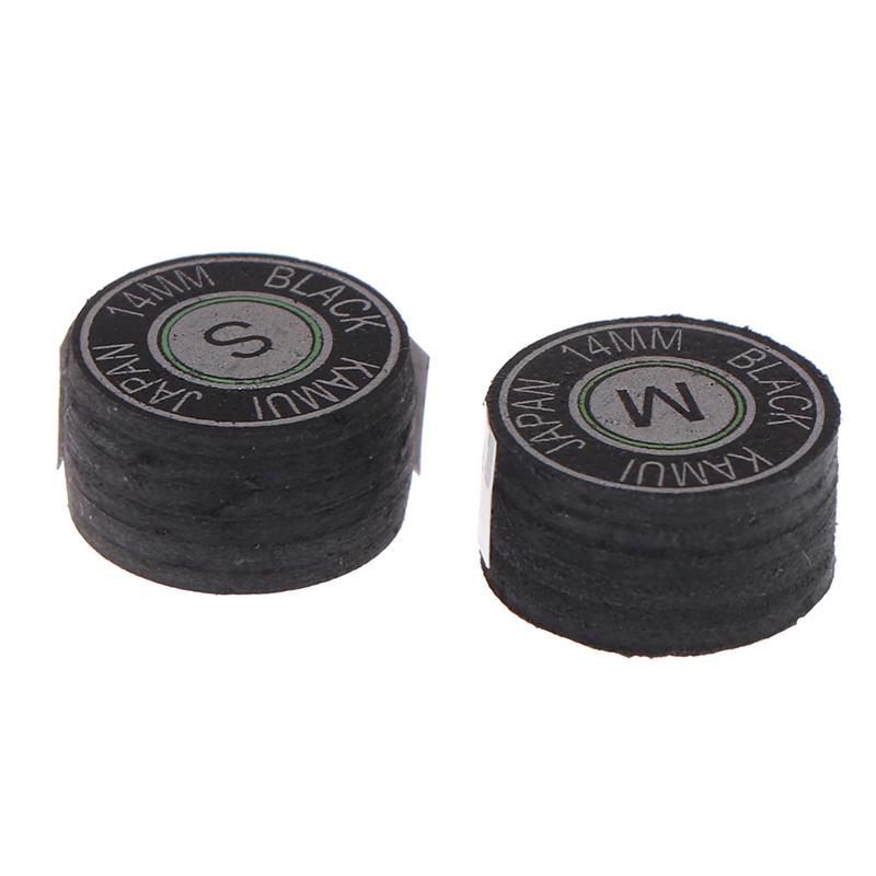 1Pc 14Mm Ss/S/M/H Cue Tip Quality Pool Billiard Leather Cue Tip Nine-Ball Cue Head Snooker Cue Tip Billiard Accessories