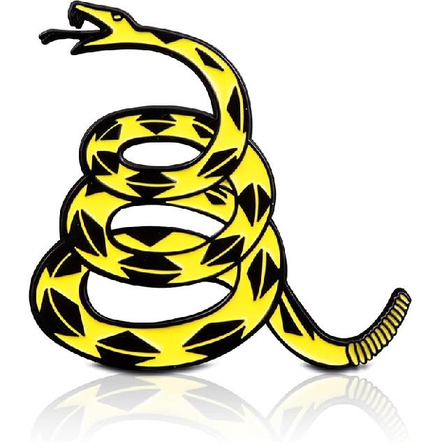 Dont Tread On Me Metal Car Sticker, Gadsden Flag Auto Emblem, 3D Snake Decal For Automotive, Truck, Motorcycle (Silver)