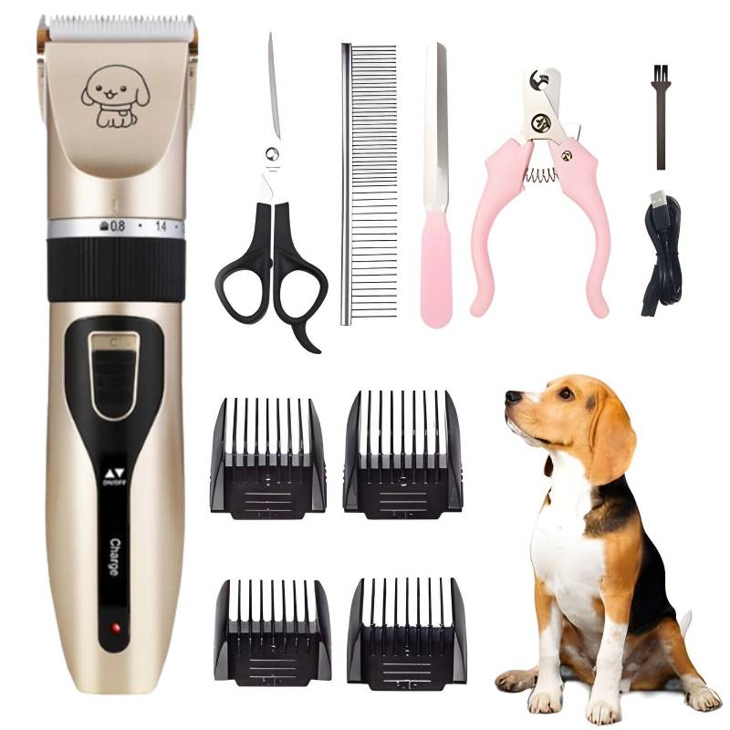 Cordless Pet Electric Dog Cats Grooming Clippers Low Noise Shaver Kit Trimmer