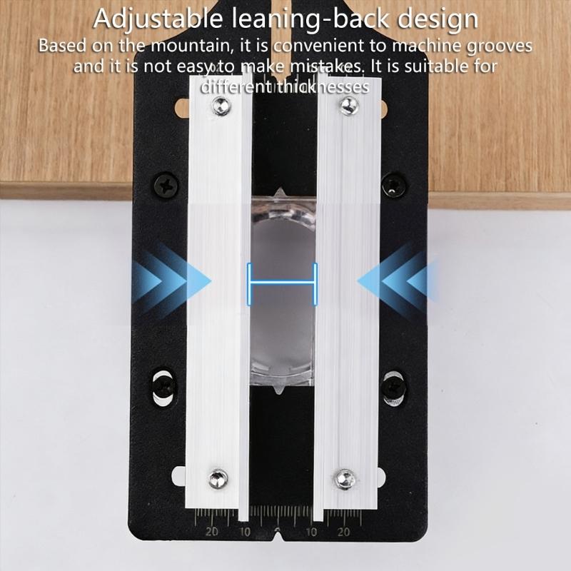 2 in 1 Slotting Assistant Positioner Limiter Set Accuracy Marking Adjustable Fence Limiter for Cabinet Assembly