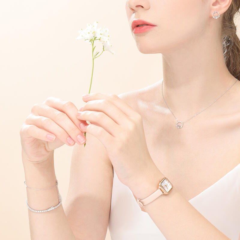 dieuamour silver 925 muse tennis ankle bracelet