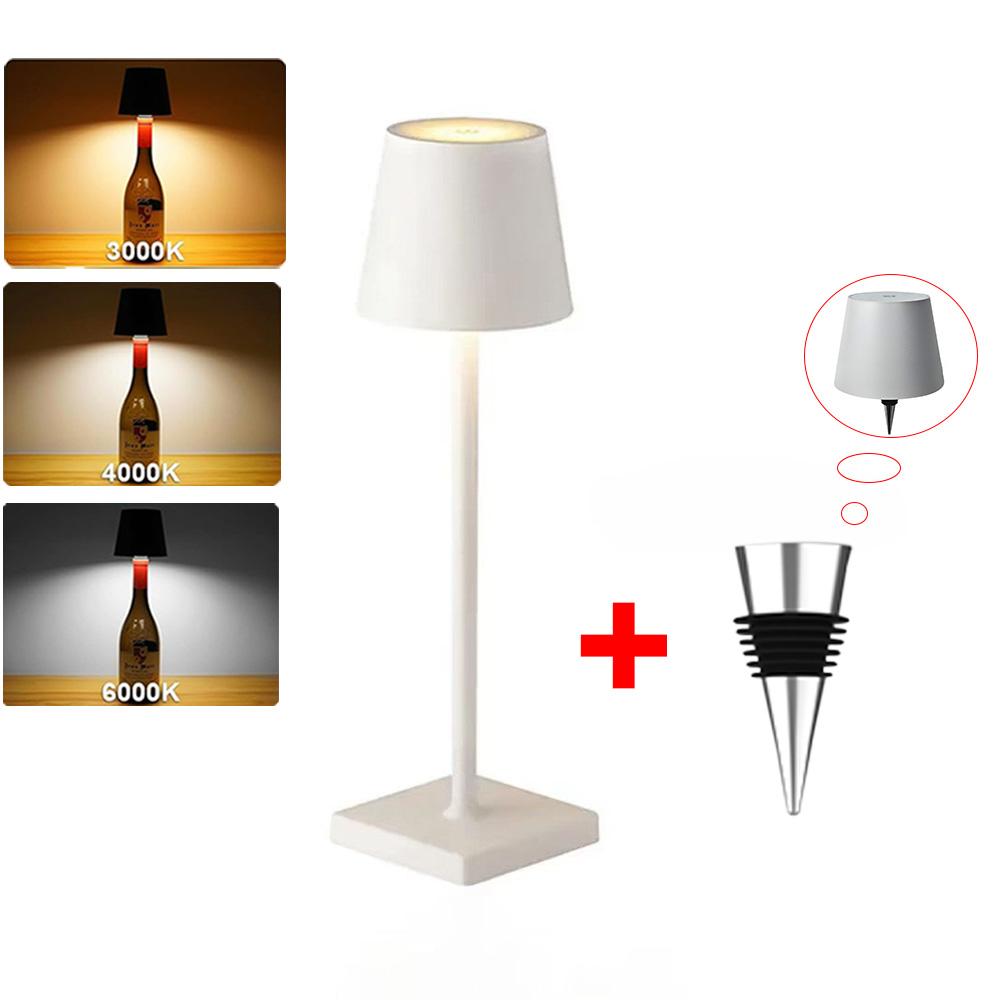 2-in-1 Table Lamp Wireless Wine Bottle Lamp Charging Touch Control Mood Light Dimming LED Table Lamp Bar Hotel Cafe Night Light