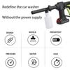 21V Portable Cordless Car Washer Machine High Pressure Electric Water Guns Nozzle Hose Pump Foam Lance Battery