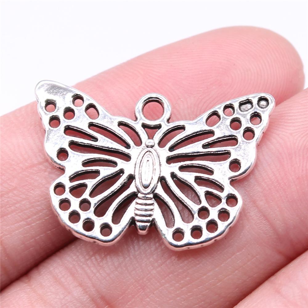 10pcs Charms Butterfly Antique Silver Color Butterfly Pendant Charms Butterfly Charms For Jewelry Making