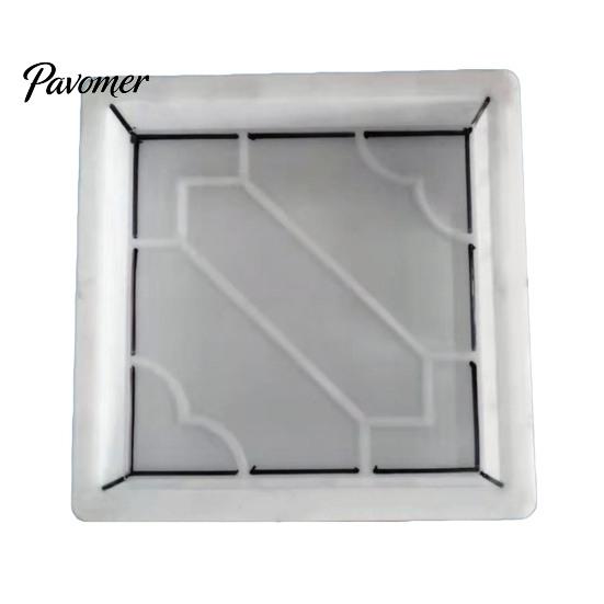 Outdoor Cement Art Form Garden Stepping Stone Mold, Reusable Concrete Pathway Paver Plastic DIY Pavement Mould for Patio Backyard Walkway Decor