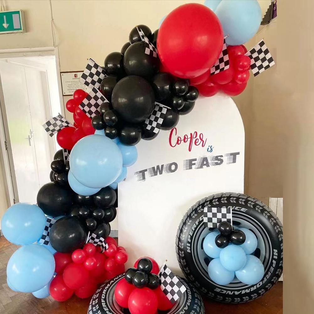 Car Race Balloons Party Supplies Race Car Theme Birthday Party Garland Arch Racing Car Boy Birthday Party Baby Shower Decoration