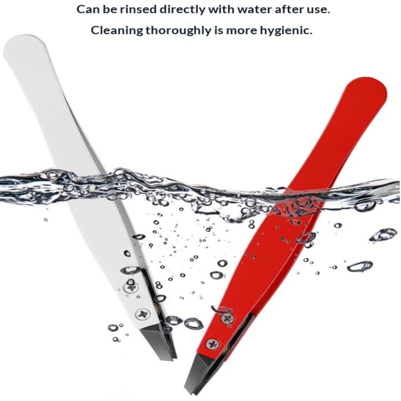 Zirkoniakeramik Spetsiga Pincetter Rostfritt Stål Pincetter Med Lutande Spetsar Kanter Ögonbryn Skägg Hår Ögonfranspincetter