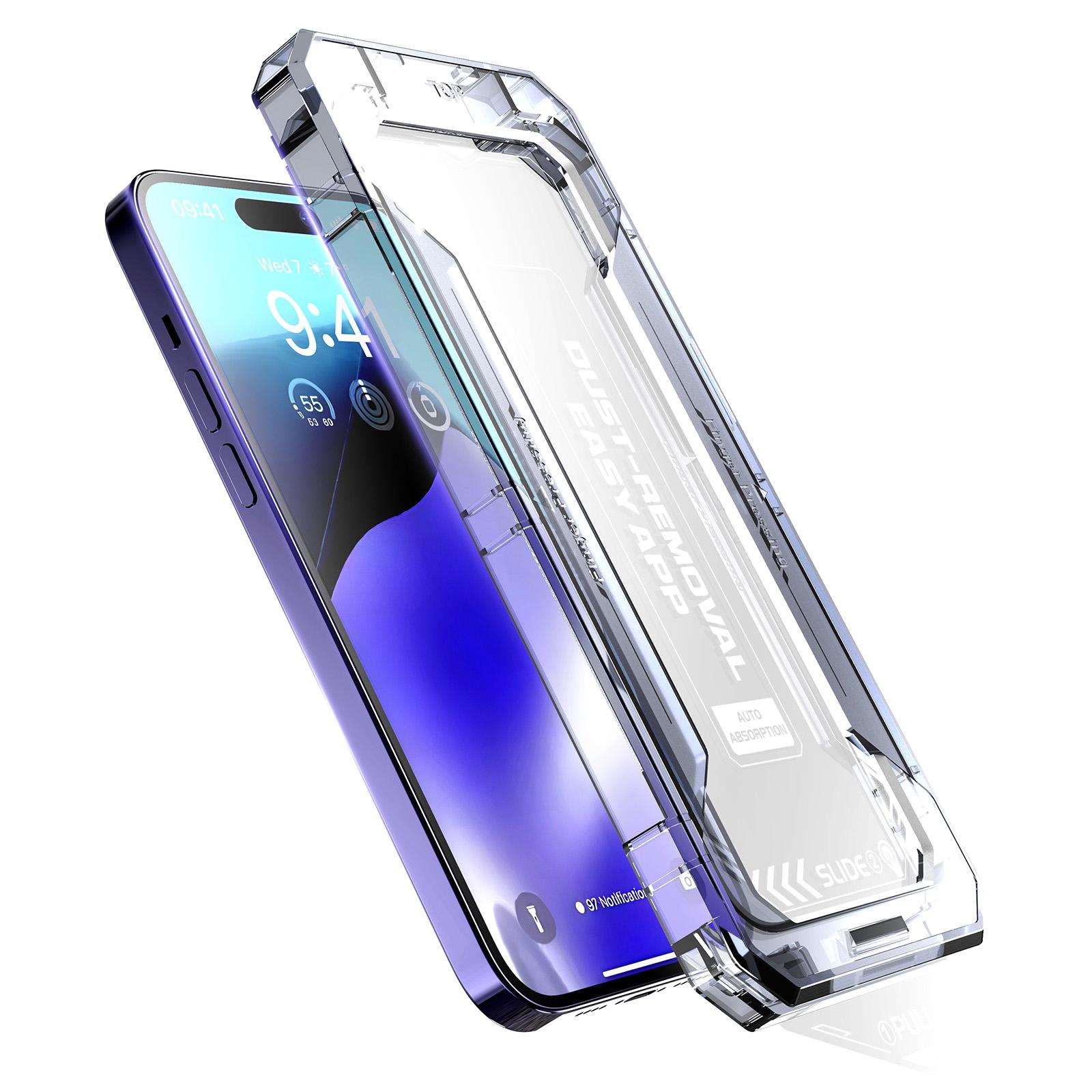 

Для iPhone 15 Pro Max Безпилова установка Загартоване скло Плівка Шовкографія HD Прозора Захист на весь екран Type A