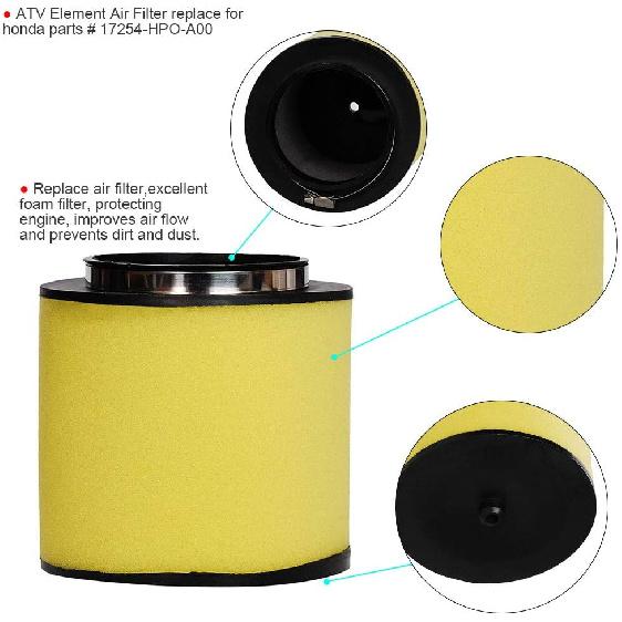 HIFROM ATV Air Filter Element Cleaner with Oil Filter Spark Plug Tune Up kit Compatible with Honda Rubicon TRX500FA TRX500FGA TRX500FPA TRX680FA