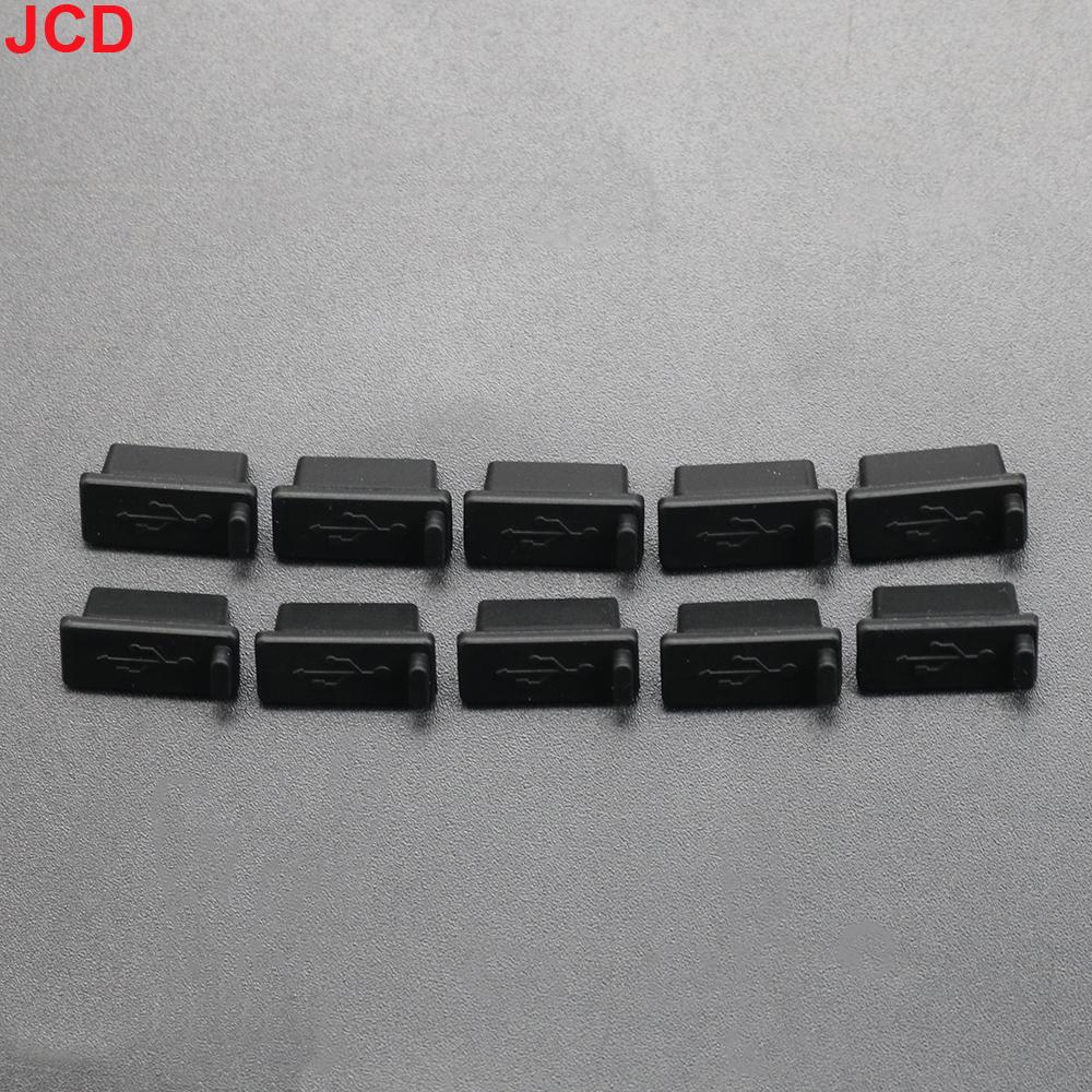 

JCD 10pcs Silicone USB Dust Plug Charger Port Cover Female Jack Interface Dustproof Cap Universal Tablet PC Notebook Laptop чёрный