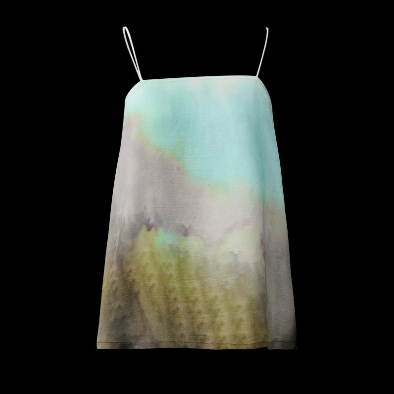 HECO Women's New Chinese Style Watercolor Cami Top