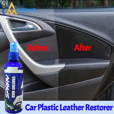 Restaurator de piele din plastic pentru mașini 100ML Produse de curățare auto Lustruire auto și reparare Renovator de acoperire lucioasă pentru mașini Detaliere auto
