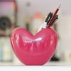 3D Heart Pencil Organizer Creative Pen Storage Bucket Makeup Brush Holder  Office Supplies