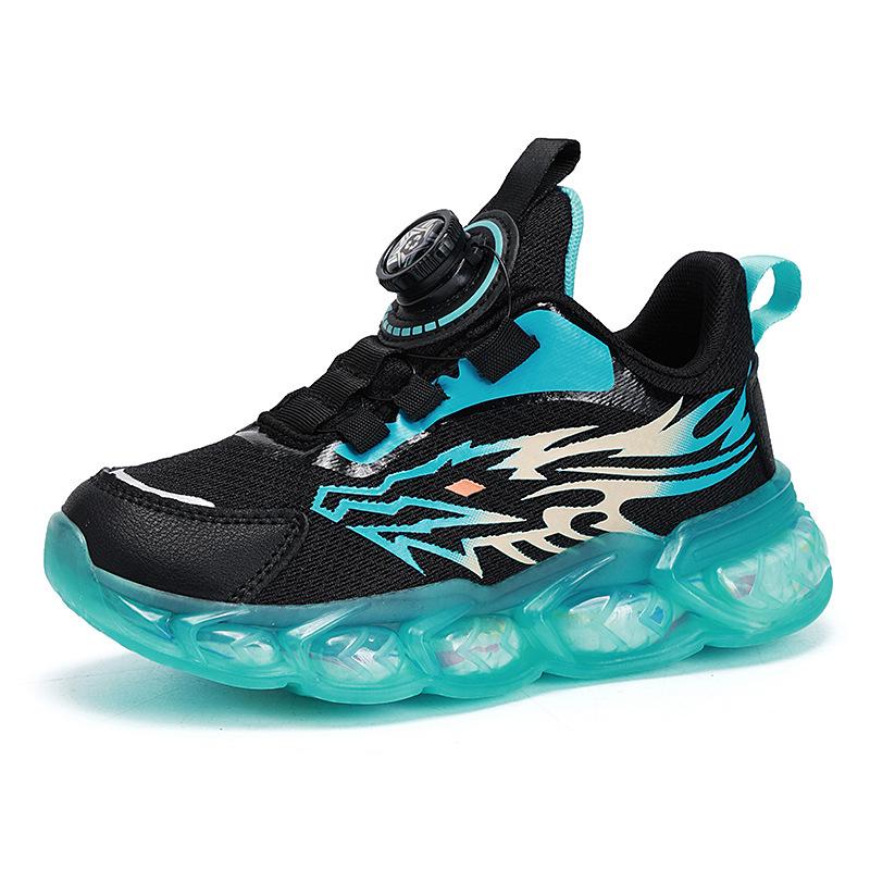 Elementary school students running shoes children's low-top sports shoes boys' rotating buckle 2027 leather spring travel classmates running shoes