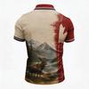 Men's Soccer Fan Polo Shirt Canada Themed Short Sleeve Breathable Mesh Fabric Lightweight Comfortable Fit Collar Buttoned Front