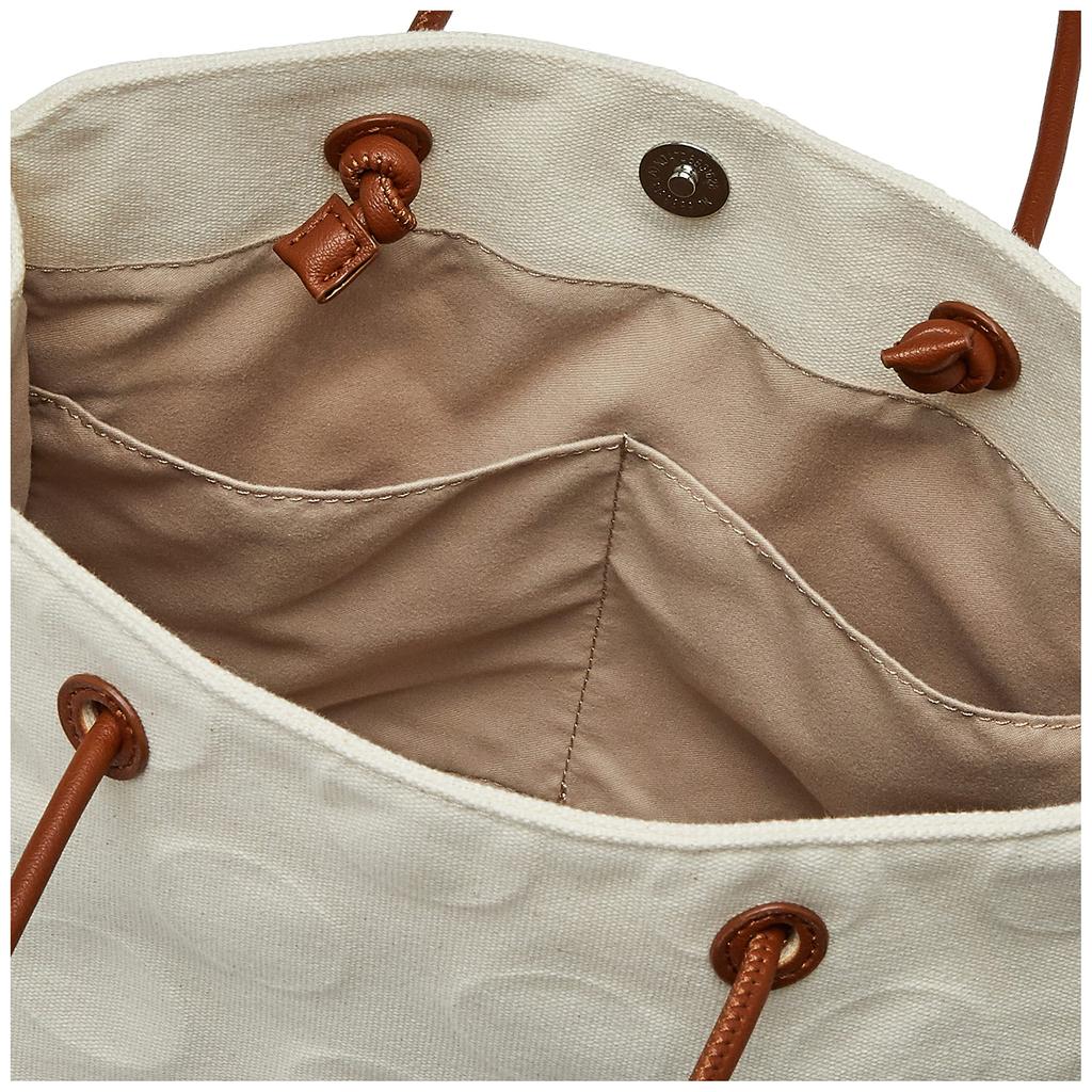 Shoulder Heat Embossed Polka Dot Canvas Size Camel [Isaac] Bag, Tote, S, Women's, (22)