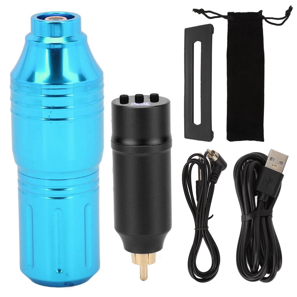 1300mAh Tattoo Pen Power Supply Kits Complete Low Noise Voltage Adjustable Cordless LCD Tattoo Kit