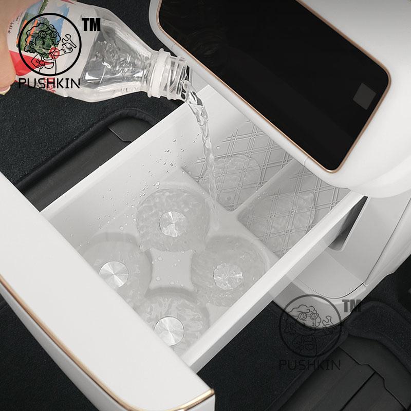 For Lynk & Co 900 2025 2026 Car Silicone Refrigerator Storage Box Restyling Tray Interior Storage Decoration Accessories