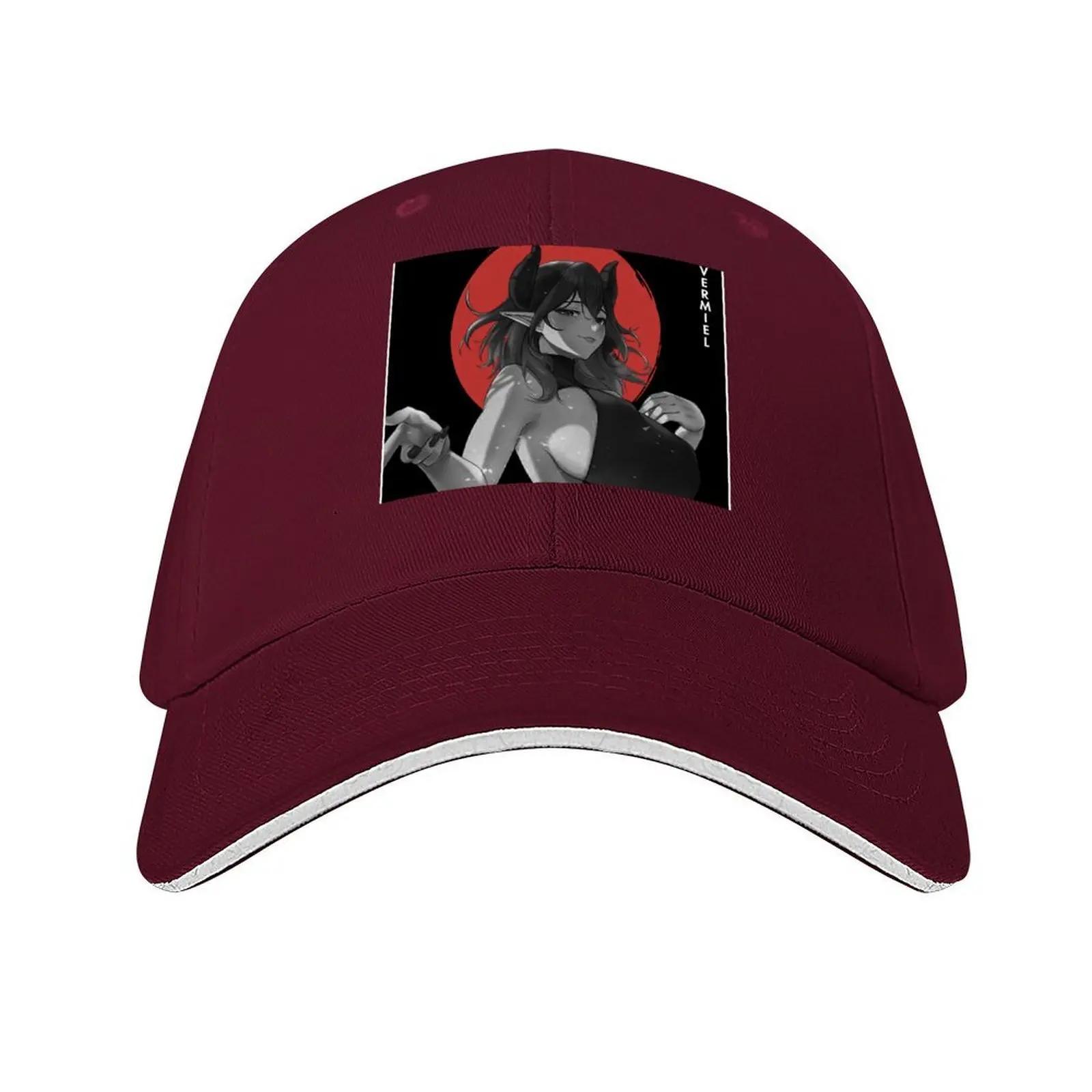Vermeil Simple Black Red and White Baseball Cap Fashion Beach custom caps Wild Ball Hat sun caps Women Unisex s