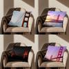 Golden Gate Bridge Pillow Case Living Room Sofa Cushion Cover Suitable For Home Bedroom Decoration And Protector