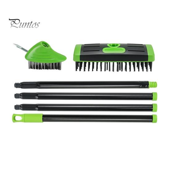 Outdoor Floor Gap Brush 3-in-1 Deck Brush, Scrub with Long Handle, Detachable Deep Cleaning for Pavers Weed Stone Joints, Patio, Pavers, Driveway,