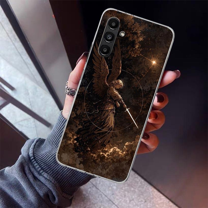 Archangel Michael Phone Case For Samsung Galaxy A17 A57 A37 A16 A26 A36 A56 A15 A25 A35 A55 A14 A13 A54 A53 A34 A24 A33 A23 Gala