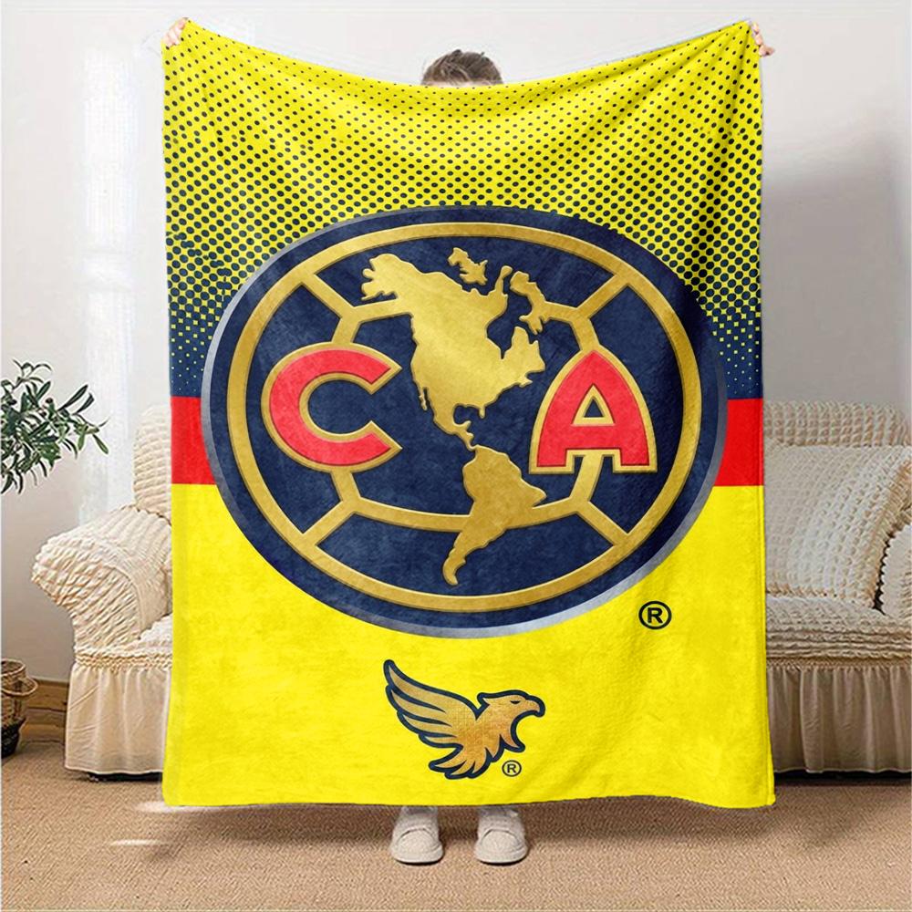 Club América Print Flannel Blanket High Quality Warm Comfortable Cover for All Seasons Perfect for Gifts Home Decor
