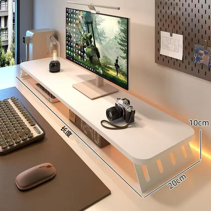 Desktop Monitor Riser & Storage Stand - Height Adjustable Base