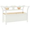 VidaXL Banc Blanc 107x45x75,5 cm Bois de sapin solide 351774