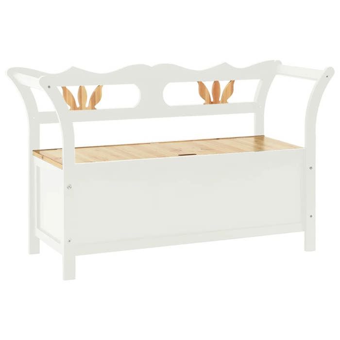 VidaXL Banc Blanc 107x45x75,5 cm Bois de sapin solide 351774