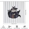 Fox Spirit Anime Shower Curtain Kitsune Japanese Yokai Mythic Fantasy Decor Bathroom Set
