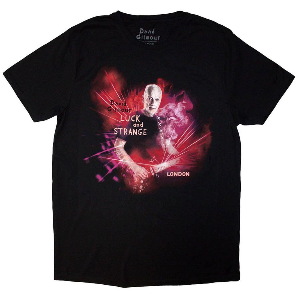 David Gilmour Unisex Voksen Luck & Strange London Trykk på Ryggen T-skjorte
