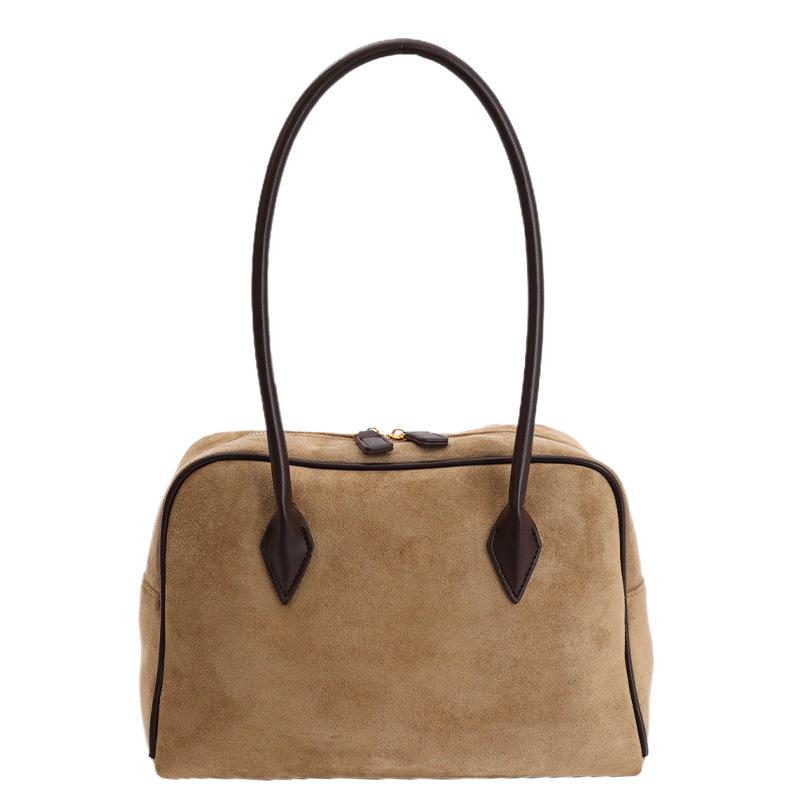 

Сумка-бостон для женщин, Высококлассная сумка на одно плечо, Ретро сумка для боулинга, Повседневная сумка под мышкой