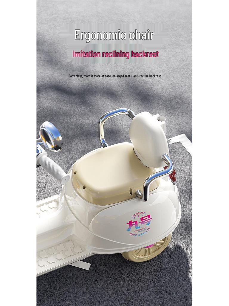 2024 Model Children's Electric Tricycle for Boys and Girls, Ages 3-12, Long Range, Pushable.