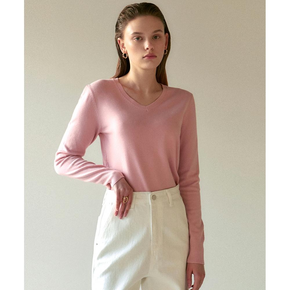 

NICK&NICOLE Мягкий трикотаж с V-образным вырезом_Розовый