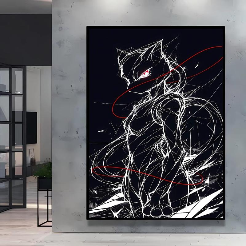 Cool Pokemon Lucario Wall Decoration High Quality Canvas Bright and Clear Colors Add A Mysterious Atmosphere To Your Home