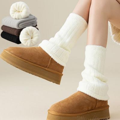 Bas longs épais tendance pour femmes, chauds, Y2K, hiver, chaussettes montantes, protection des jambes, style japonais, chaussettes pour les jambes, cadeau