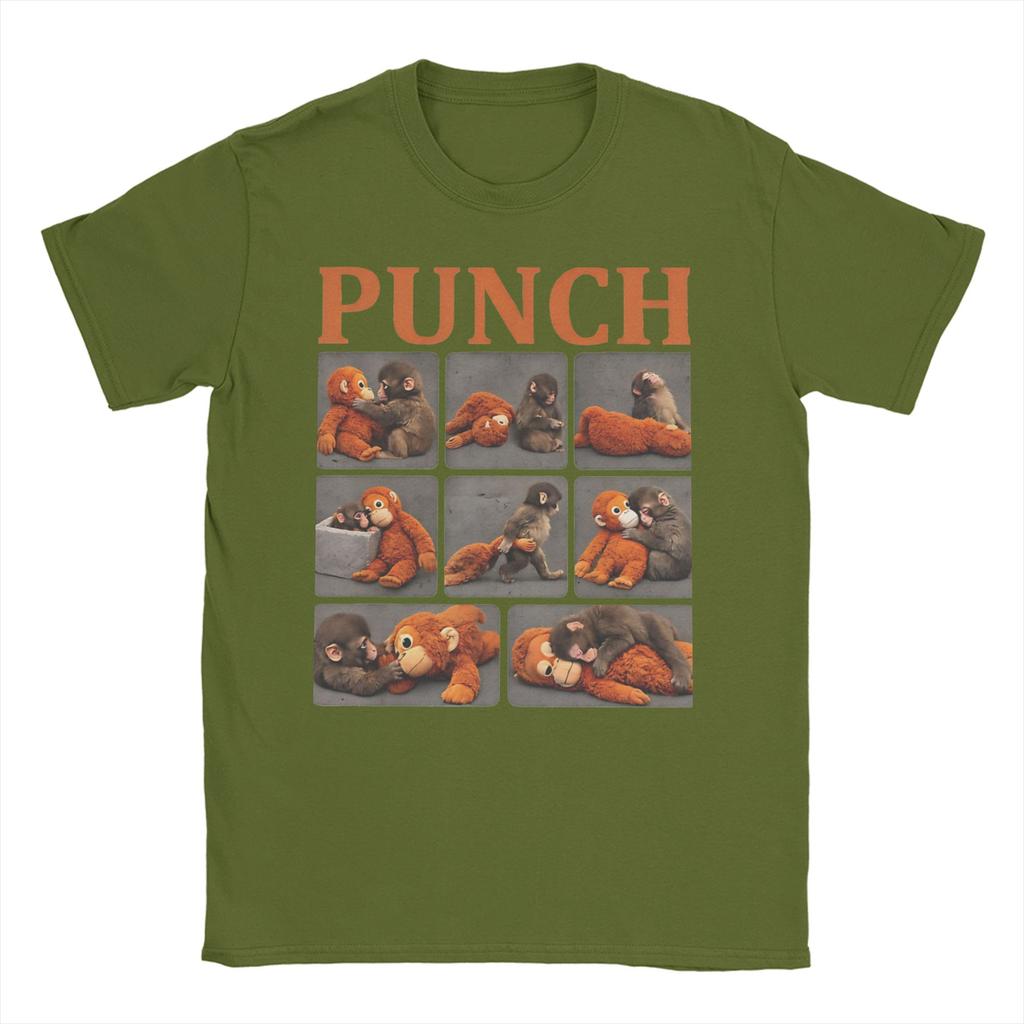 Baby Monkey Punch Cute Monkey Punch T Shirt Summer Hippie T Shirts Unisex Cotton O Neck Plus Size Clothes ShortSleeved