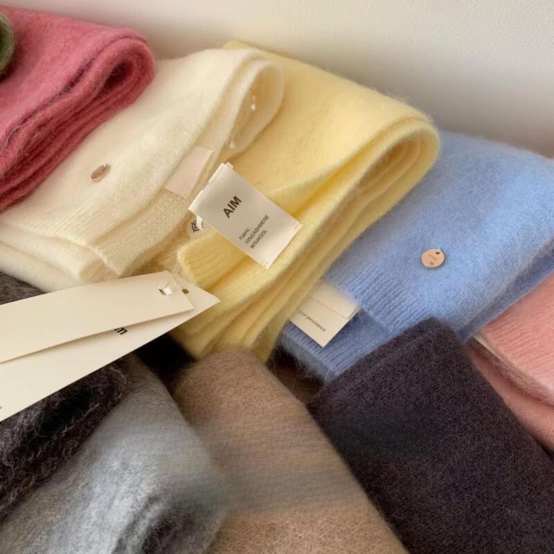 Miling Korean Style Solid Color Warm Short Scarf