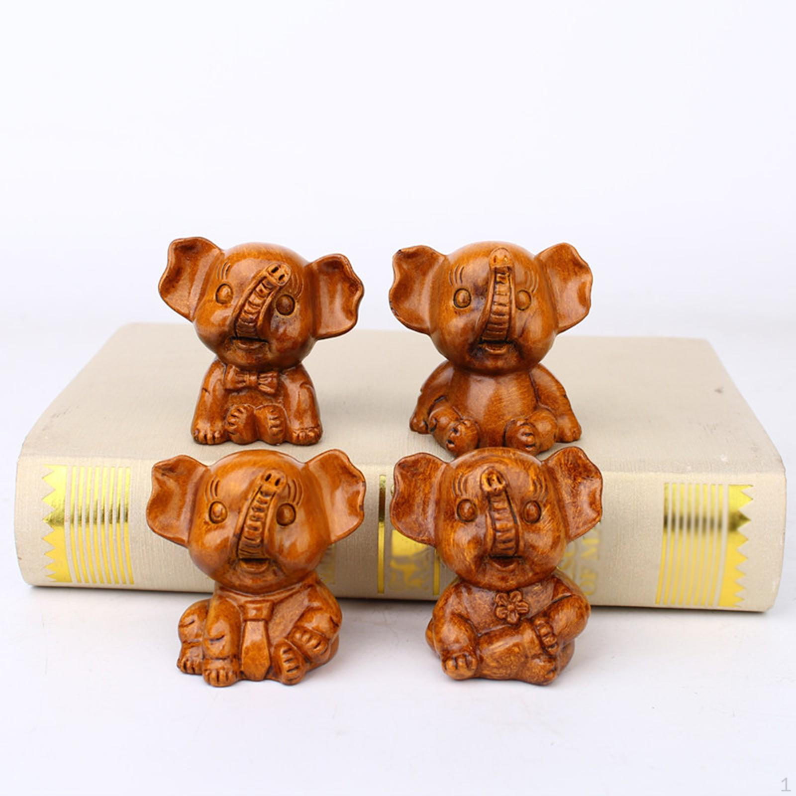 

-Статуи, тайские мини-коллекционные предметы, коричневые подарочные фигурки на новоселье, украшения для книжных полок, гостиная в автомобиле 4 pieces