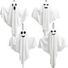 1-10PCSHalloween Hanging Light Up Ghost Decoration White Scary Spirit Prop for Door Haunted House Escape Room Horror Scene Decor